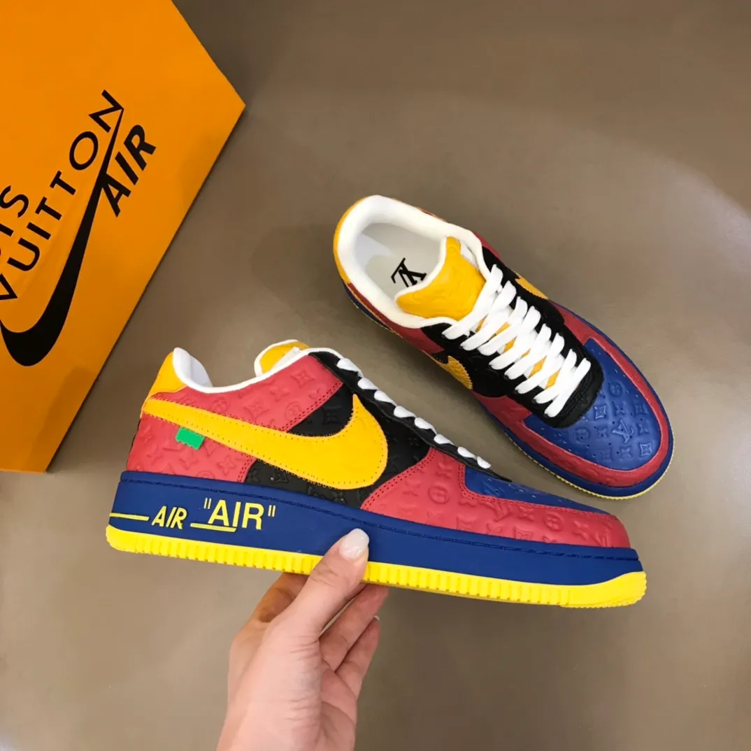 Men's shoes 💰p440 "*OUIS *UITTO*" x OFF-WHITE x Nike tripartite collaboration! Trendy and cool men's casual sports shoes with unrivaled color matching. The design idea basically continues the style of THE TEN. The Swoosh line and tongue label have a very familiar visual effect and are both fashionable and trendy! A must-have for fashionistas! The effect on your feet is absolutely stunning! Size: 38-45